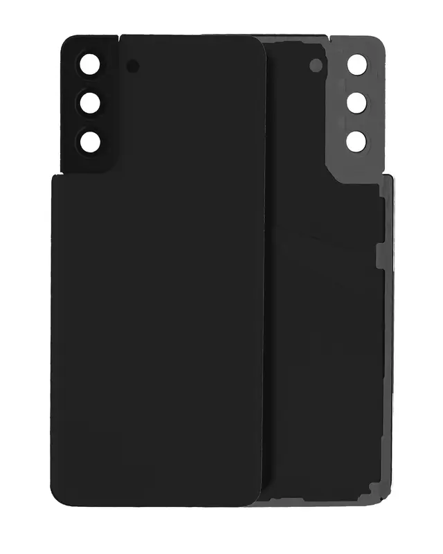 Vitre arrière pour Samsung Galaxy S21 Plus (sans logo, compatible premium, noir fantôme)