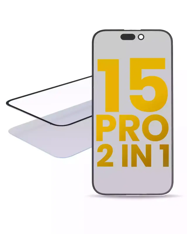 Vitre d’écran avec OCA pour Apple iPhone 15 Pro (OCA Master, lot de 2)