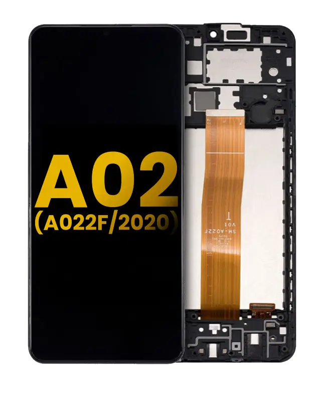 Écran LCD avec châssis pour Samsung Galaxy A02 (A022F / 2020) (reconditionné, toutes couleurs)
