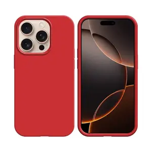 Coque Silicone Compatible pour Apple iPhone 16 Pro Max (#14) Rouge