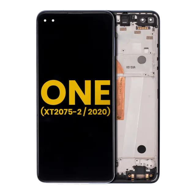 Écran LCD avec châssis pour Motorola One 5G (XT2075-2 / 2020) (reconditionné, Surfing Blue)