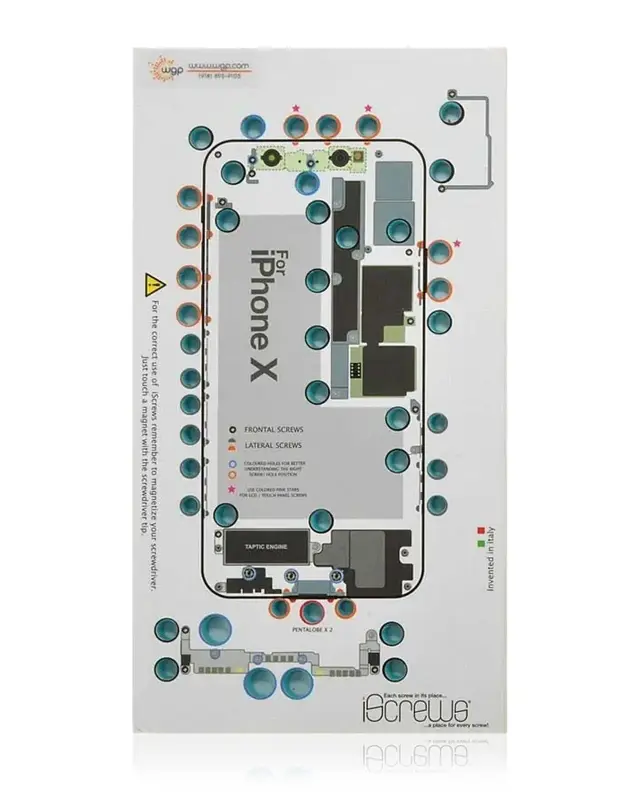 Tapis de positionnement des vis iScrews dottorpod pour iPhone X