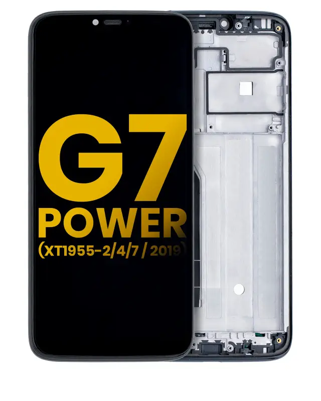 Écran pour Motorola Moto G7 Power (XT1955-1/2/4/7 / 2019) (International Version) (154MM) (reconditionné, Ceramic Black)