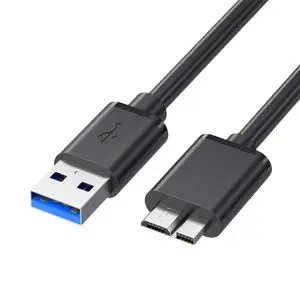 Câble USB Mâle vers Micro USB-B Mâle - 0,3m - Noir