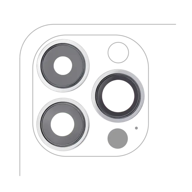 Jeu de supports de caméra arrière pour Apple iPhone 12 Pro Max (lot de 10, pack service origine)
