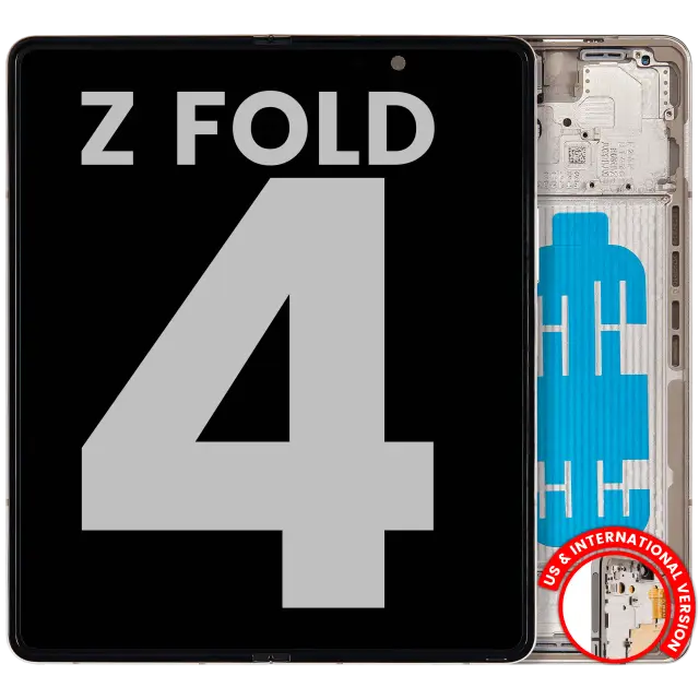 Écran OLED intérieur avec châssis pour Samsung Galaxy Z Fold 4 5G (version US & internationale, origine d’occasion, Beige)