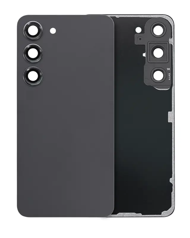 Capot arrière avec lentilles pour Samsung Galaxy S23 5G (pack service origine, noir fantôme) — vue 1
