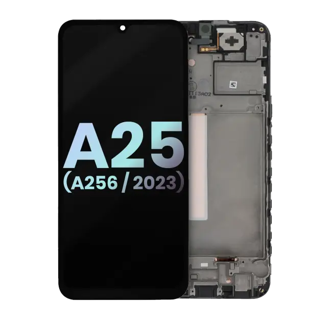 Écran OLED avec châssis pour Samsung Galaxy A25 5G (A256 / 2023) (pack service origine, toutes couleurs)