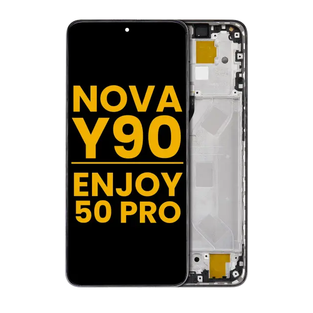 Écran LCD avec châssis pour Huawei Nova Y90 / Enjoy 50 Pro (reconditionné, noir minuit)