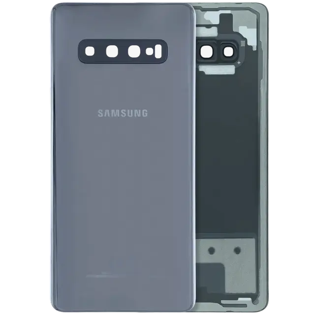 Vitre arrière pour Samsung Galaxy S10 Plus (pack service origine, Ceramic Black)