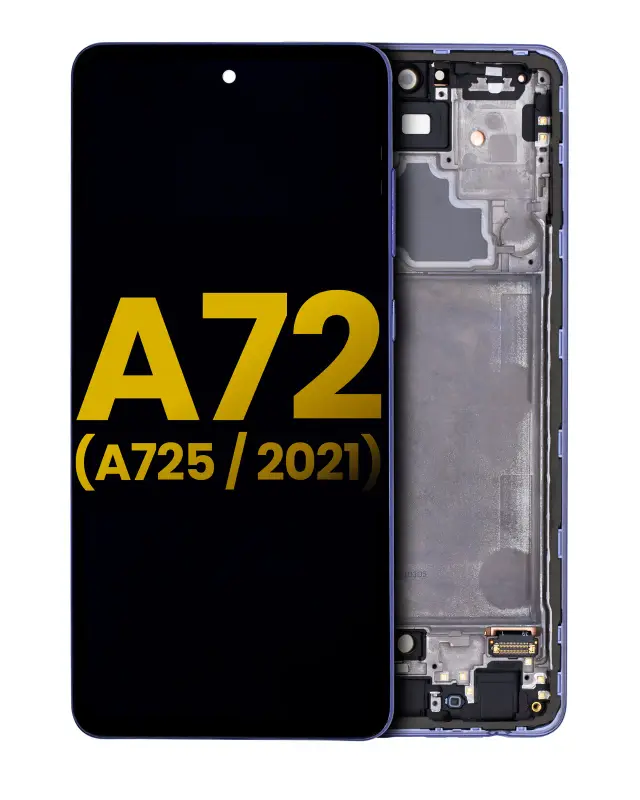 Écran OLED avec châssis pour Samsung Galaxy A72 (A725 / 2021) (reconditionné, Awesome Violet)