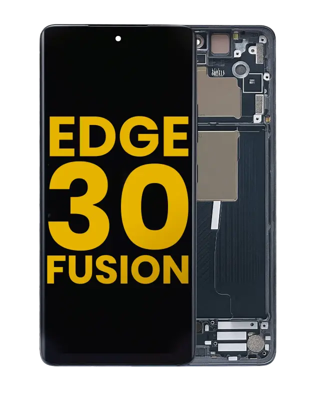 Écran OLED avec châssis pour Motorola Moto Edge 30 Fusion (XT2243 / 2022) (reconditionné, Cosmic Gray)