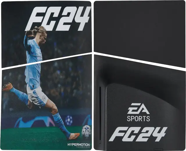 Façades haut et bas pour Sony PlayStation 5 Slim avec lecteur — EA Sport FC24 FIFA