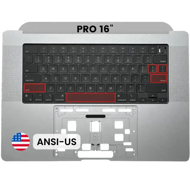 Châssis supérieur avec clavier ANSI US pour Apple MacBook Pro 16" A2991 (2023) (gris sidéral)