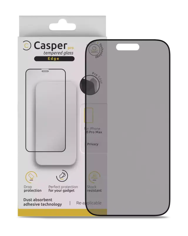 Verre trempé pour iPhone 16 Pro Max / 17 Pro Max (blister, Privacy)