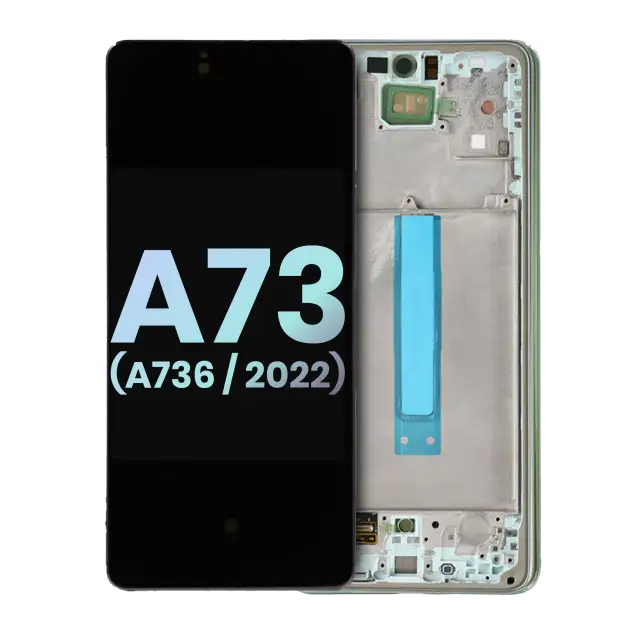 Écran OLED avec châssis pour Samsung Galaxy A73 5G (A736 / 2022) (pack service origine, Mint)