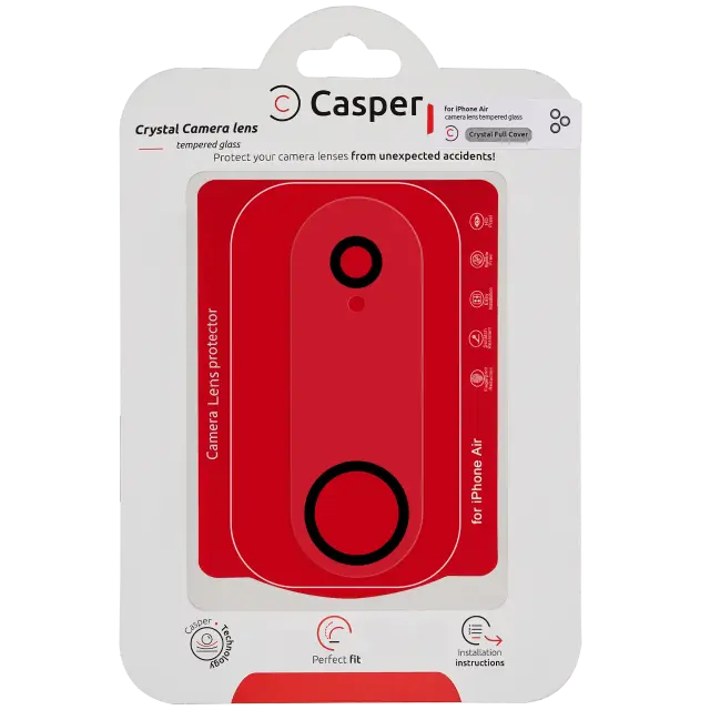 Protection des caméras pour iPhone Air (Casper Crystal Full Cover) — vue 1