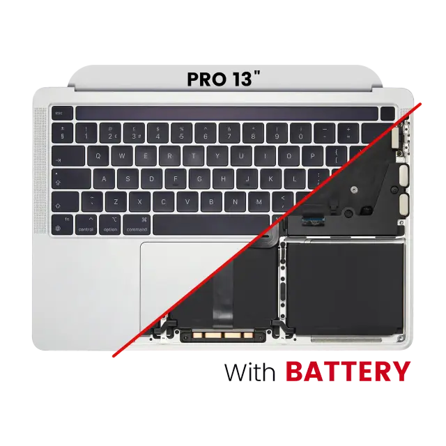 Châssis supérieur avec batterie et clavier ISO UK pour Apple MacBook Pro 13" A2338 (2020) (argent) — réf. 107082071833