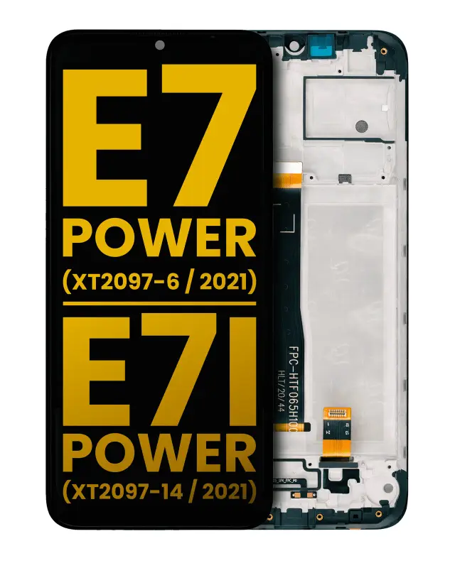 Écran pour Motorola Moto E7 Power (XT2097-6 / 2021) (reconditionné, noir)
