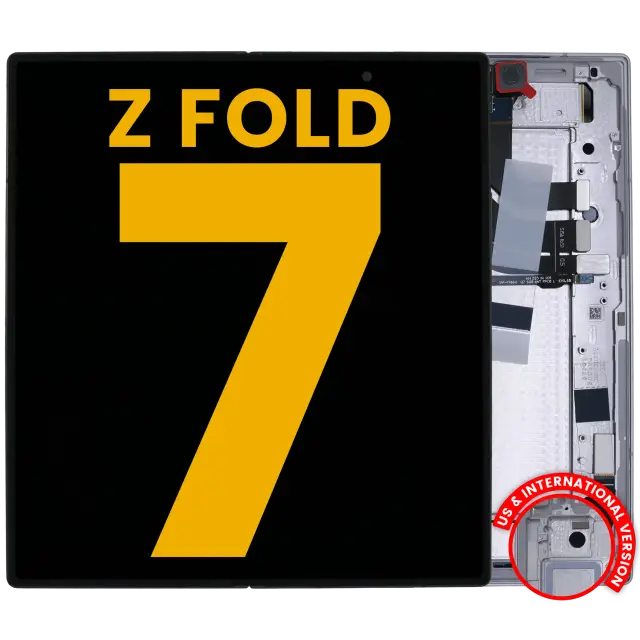 Écran OLED intérieur avec châssis pour Samsung Galaxy Z Fold 7 5G (version US & internationale, reconditionné, Silver Shadow)