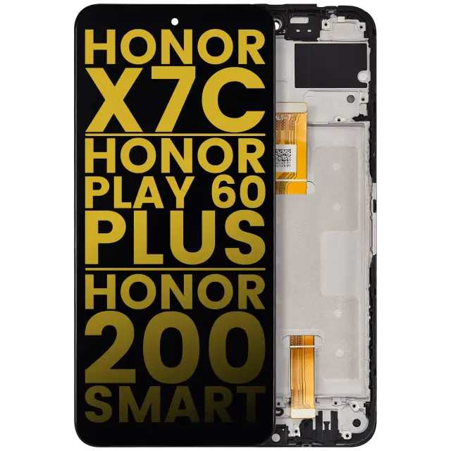 Écran LCD avec châssis pour Honor X7c / PIay 60 Plus / 200 Smart (reconditionné, toutes couleurs)