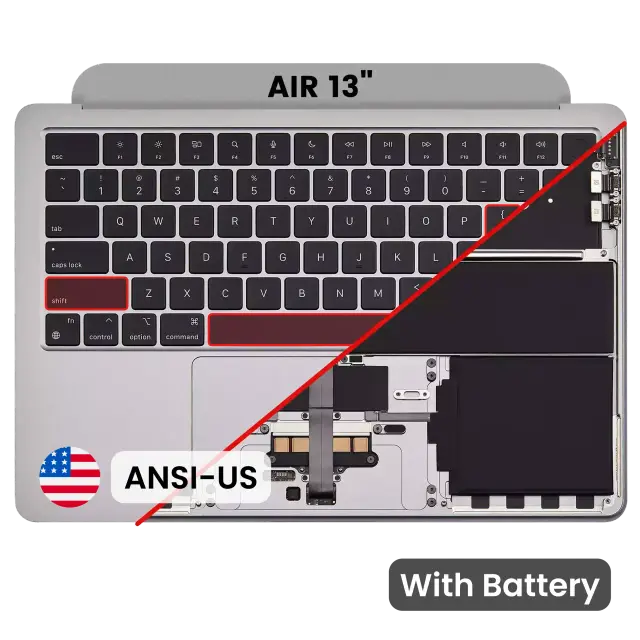 Châssis supérieur avec batterie et clavier ANSI US pour Apple MacBook Air 13" A2681 (2022) (gris sidéral)