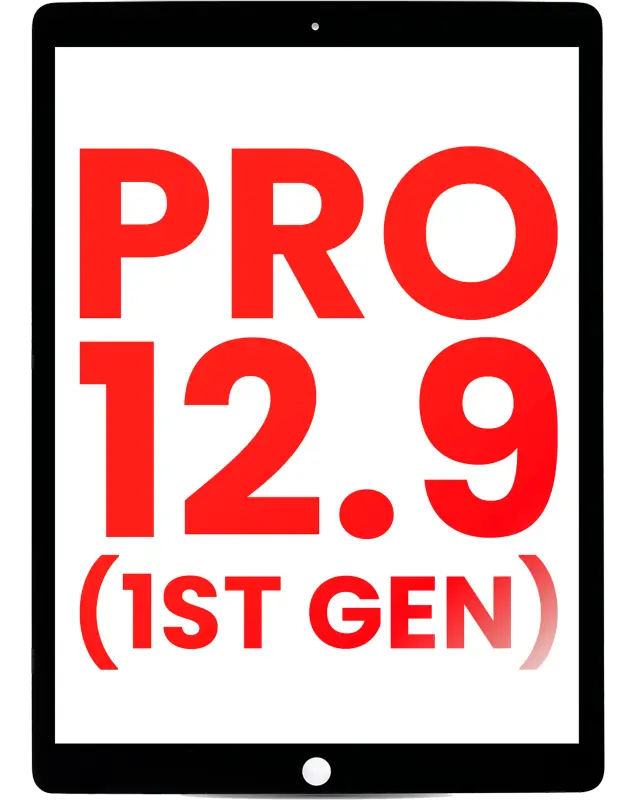 Vitre tactile pour Apple iPad Pro 12.9" 1st Gen (2015) (OCA préinstallé, séparation de la vitre requise, compatible premium, noir)