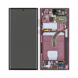 Écran Tactile Oled avec Châssis Samsung Galaxy S22 Ultra S908 Bordeaux