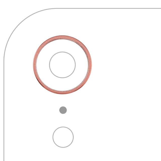 Anneau de contour de caméra arrière pour Apple iPhone XR (Coral)
