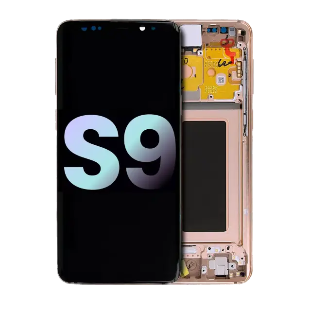 Écran OLED avec châssis pour Samsung Galaxy S9 (pack service origine, Sunrise Gold)