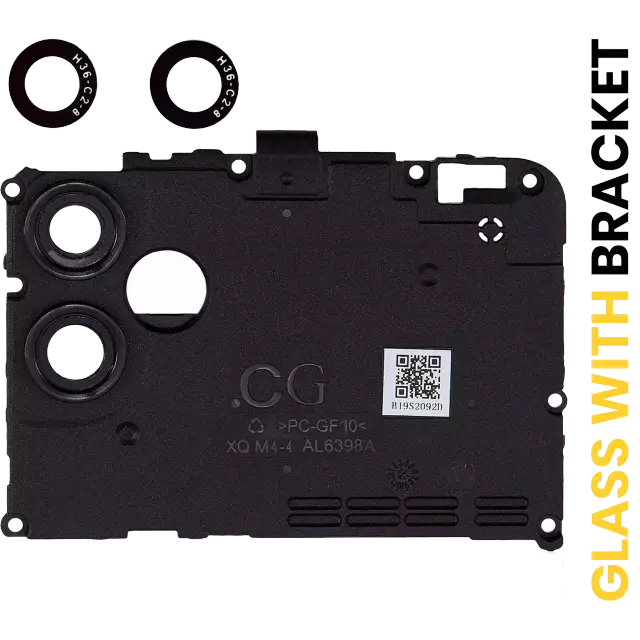 Lentille de caméra arrière avec support pour Samsung Galaxy A04E (A042 / 2022) (noir)