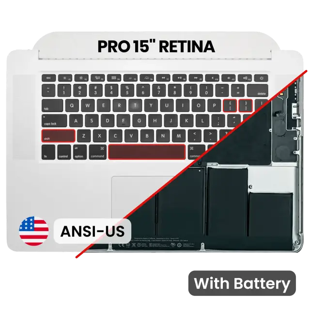 Châssis supérieur avec batterie et clavier ANSI US pour Apple MacBook Pro 15" A1398 (2015)