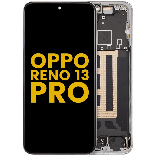 Écran OLED avec châssis pour Oppo Reno 13 Pro (reconditionné, Plume White)