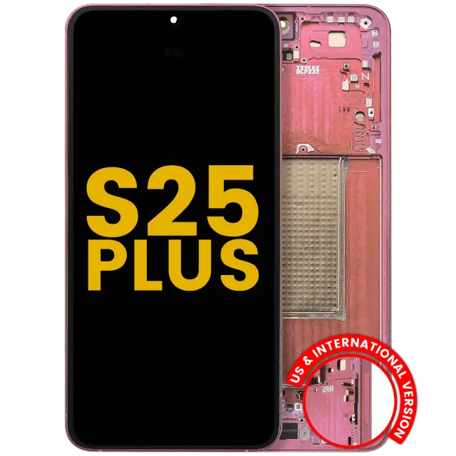 Écran OLED avec châssis pour Samsung Galaxy S25 Plus 5G (version US & internationale, reconditionné, Coral Red)
