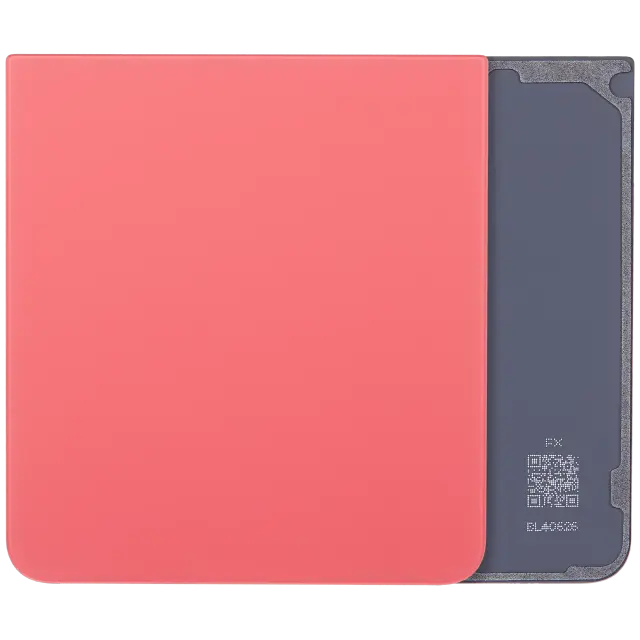 Vitre arrière pour Samsung Galaxy Z Flip 7 5G (sans logo, compatible premium, Coral Red)