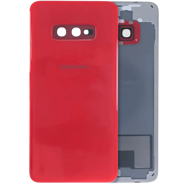 Vitre arrière pour Samsung Galaxy S10e (pack service origine, rouge)