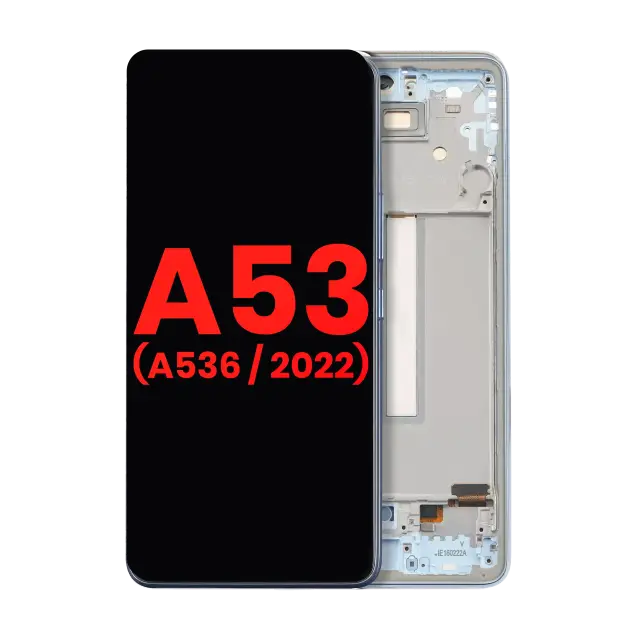Écran OLED avec châssis pour Samsung Galaxy A53 5G (A536 / 2022) (6.36") (compatible premium, bleu)