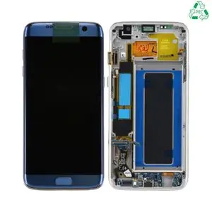 Écran Tactile Original Refurb avec Châssis (PIEC) Samsung Galaxy S7 Edge G935 Bleu