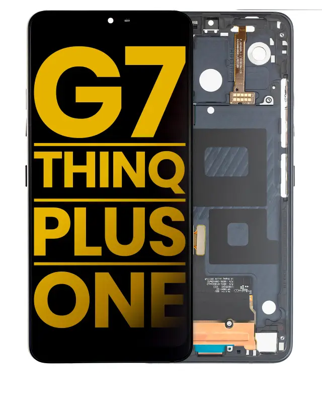 Écran LCD avec châssis pour LG G7 ThinQ / G7 Plus / G7 One (reconditionné, noir)