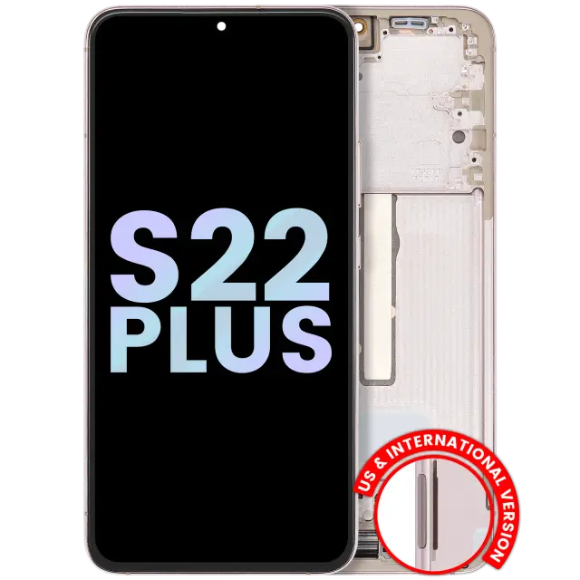 Écran OLED avec châssis pour Samsung Galaxy S22 Plus 5G (pack service origine, Pink Gold)