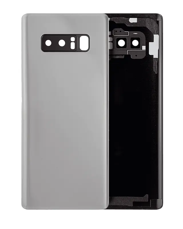 Vitre arrière pour Samsung Galaxy Note 8 (sans logo, compatible premium, argent)