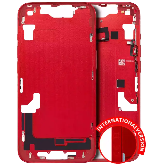 Châssis pour Apple iPhone 14 (version EU, compatible premium, rouge)