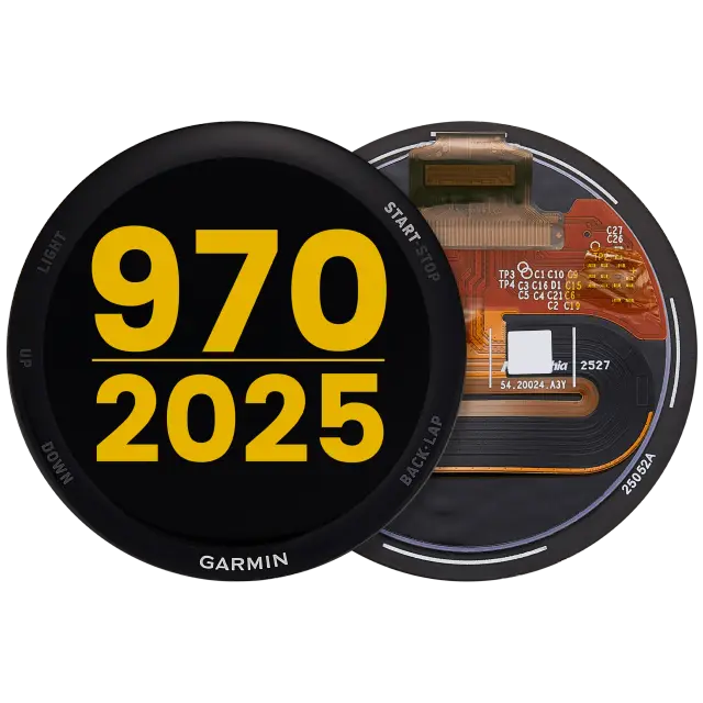 Écran OLED sans châssis pour Garmin Forerunner 970 (2025) (premium, noir)