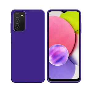 Coque Silicone Compatible pour Samsung Galaxy A03s A037 (#7) Mauve