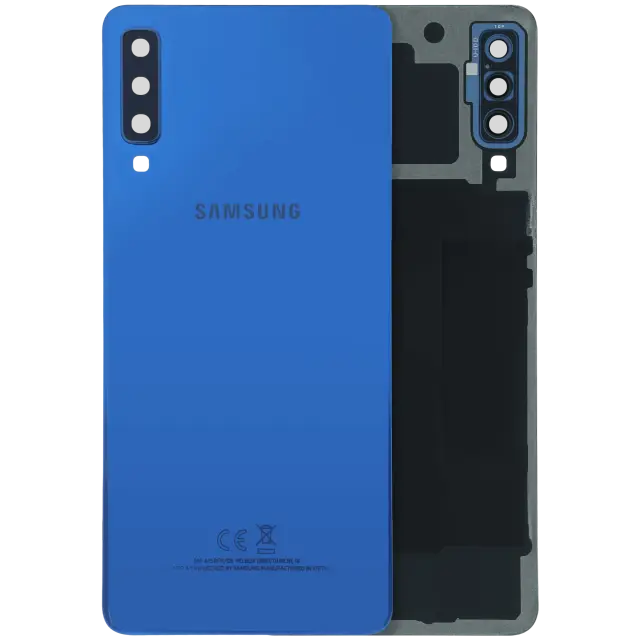 Vitre arrière pour Samsung Galaxy A7 (A750) (pack service origine, bleu)