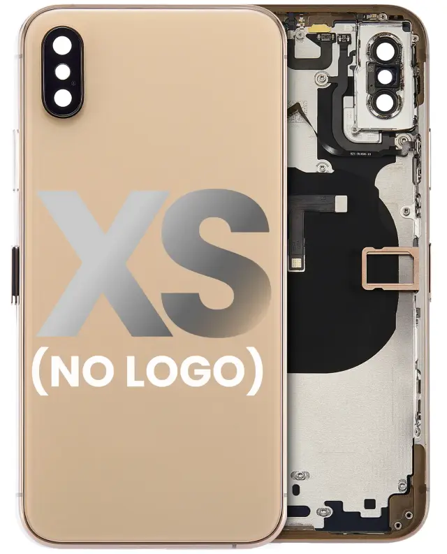 Châssis pour Apple iPhone XS (sans logo, compatible premium, or)