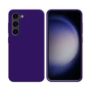 Coque Silicone Compatible pour Samsung Galaxy S23 Plus 5G S916 (#7) Mauve