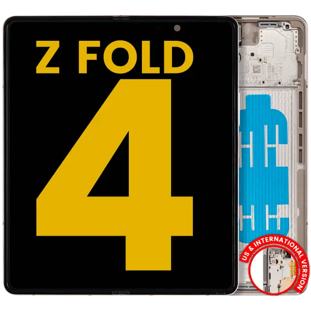 Écran OLED intérieur avec châssis pour Samsung Galaxy Z Fold 4 5G (version US & internationale, reconditionné, Beige)