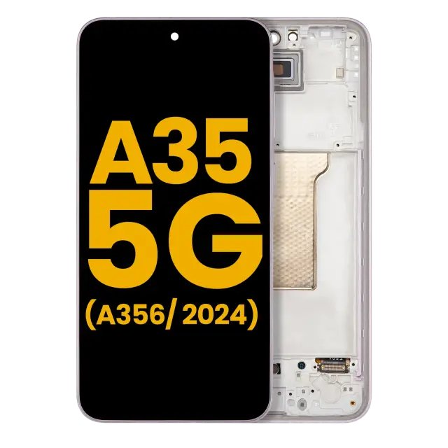 Écran OLED avec châssis pour Samsung Galaxy A35 5G (A356 / 2024) (reconditionné, Lilac)