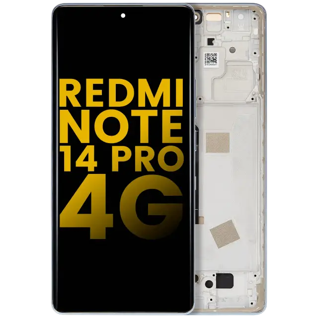 Écran OLED avec châssis pour Xiaomi Redmi Note 14 Pro 4G (reconditionné, Ocean Blue)